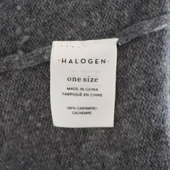 Halogen Womens Grey One Size Ruana 100% Cashmere Open Front Kimono Knit Cardigan - Picture 10 of 11